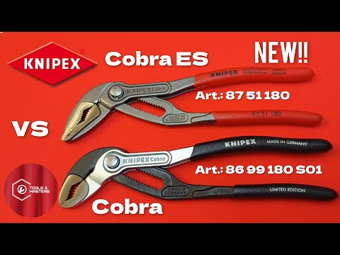 Видео: NEW‼️KNIPEX "COBRA ES":87 51 180 vs "COBRA" :86 99 180 S01. В чём различия?Обзор и сравнение.‼️