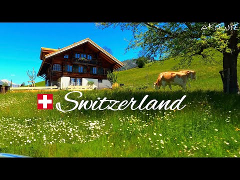 Видео: Dreamland Switzerland 4K - Деревня Цвайзиммен, регион GSTAAD | Настоящее видео 4K UHD