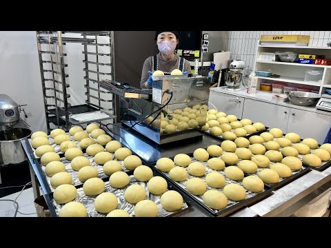 Видео: Полно сливок в 10 вкусах! Массовое производство пончиков со сливками - корейская уличная еда