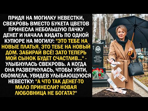 Видео: Придя на могилку невестки, свекровь вместо букета цветов принесла небольшую пачку денег...