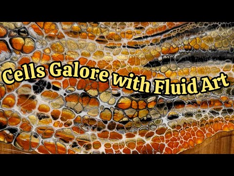 Видео: Увеличенная деревянная доска, урок по акриловой живописи #fluidart #acrylicpainting