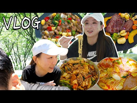Видео: SUB) Полный курс еды в долине? (ft. Jibbap DdukDdak)ㅣBudae-jjigae, Steak и т. д.ㅣHamzy Vlog