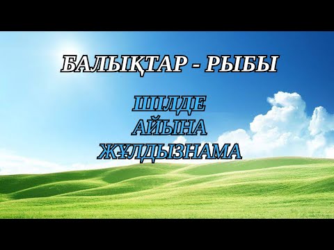 Видео: БАЛЫҚТАР / РЫБЫ!  ШІЛДЕ айына ЖҰЛДЫЗНАМА 2024