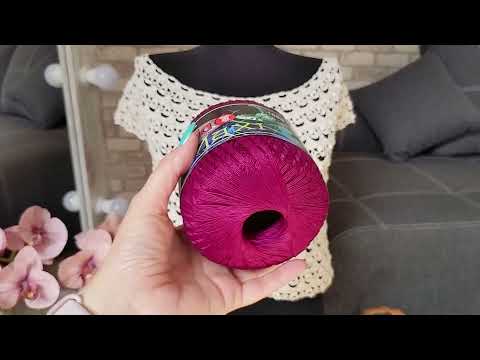 Видео: Белый ажурный топ крючком. Круглая кокетка. Часть 3. Обзор.