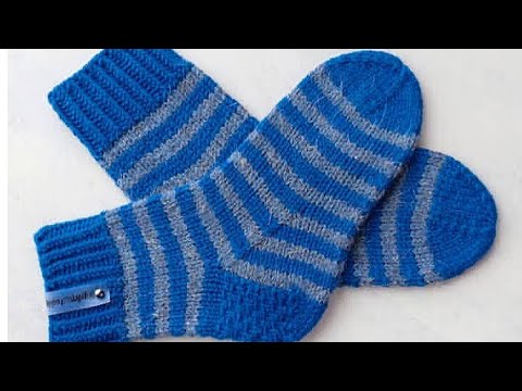 Видео: Шеберлік сабақ / 33-34 аяқ өлшемі / Жолақ Шұлық Тоқу / Тоқыма тоқып үйрену