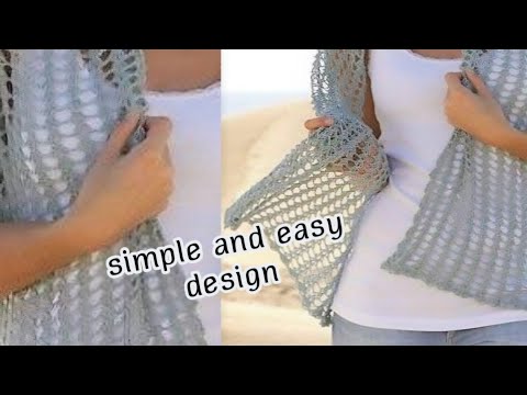 Видео: Как связать женскую летнюю шаль крючком с оригинальным декором и просто в исполнении.