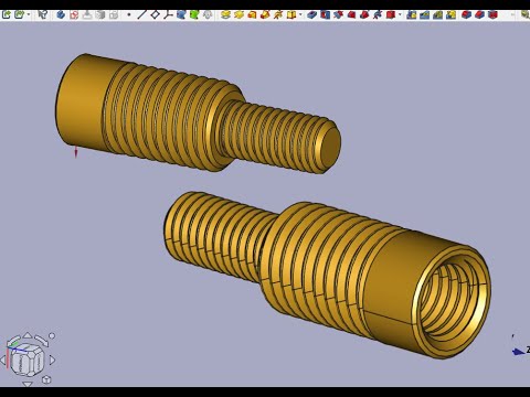 Видео: FreeCAD Часть 81. Пример создания модели. Резьба