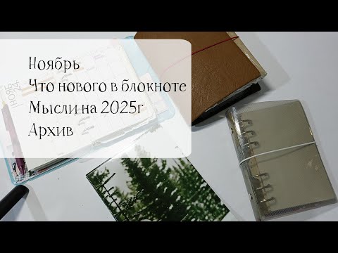 Видео: 📒Ноябрь🗓️Что нового✅Мысли на 2025🐍Архив🗂️