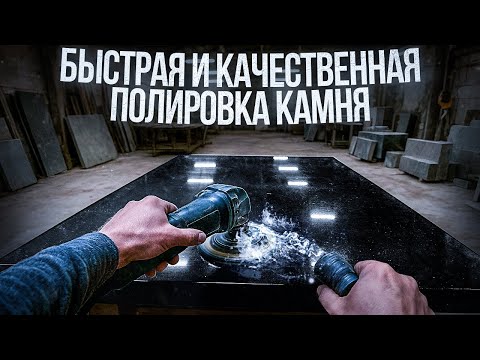 Видео: Полировка Камня, быстрая полировка, шлифовка Габбро-диабаз