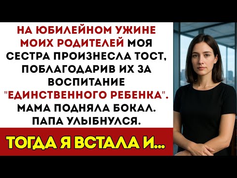 Видео: Моя сестра подняла тост за то, что она единственный ребёнок. Тогда я встала и объявила, что…