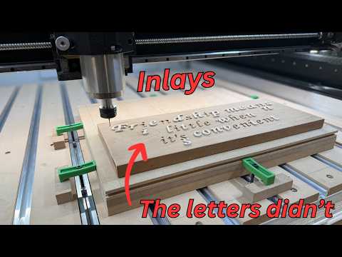Видео: Вырезание таблички с инкрустированными буквами на фрезерном станке с ЧПУ
