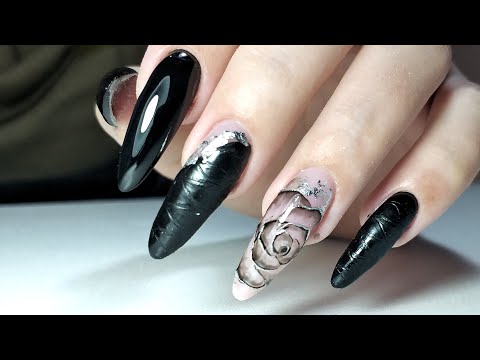 Видео: ❤ МАСТЕР у мастера)) ❤ ОЧЕНЬ ДЛИННЫЕ ноготки ❤ КОРРЕКЦИЯ ❤ЧЕРНЫЙ маникюр ❤ ТОП 2020 ❤