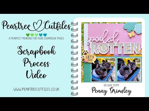 Видео: Процесс создания скрапбука | Одна страница | "Испорченная гниль" | Файлы для вырезания Peartree +...
