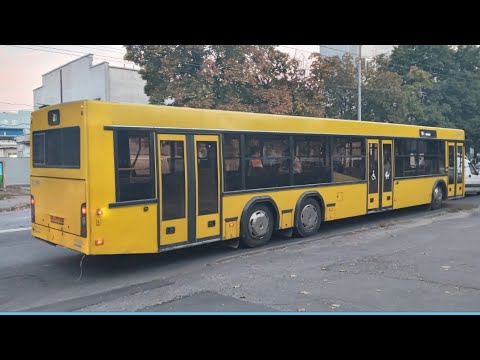 Видео: Киевский автобус МАЗ 107 бортовой номер 4209 маршрут номер 81 запись полного оборота.