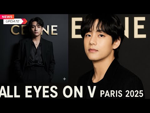 Видео: 🔴Тэхён из BTS на показе мод CELINE 2025 | Реакция знаменитостей на V (뷔) в Париже