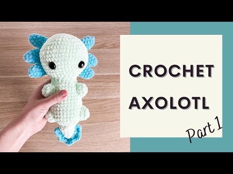Видео: Вязание крючком аксолотля (TikTok) — урок, часть 1 | Бесплатная схема для начинающих с амигуруми