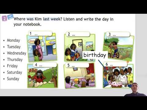 Видео: Урок 31 "Where was Kim?" (урок 9b),  модуль 5, учебник Spotlight 4 класс (с.8-9 упр.2,3,4,5)