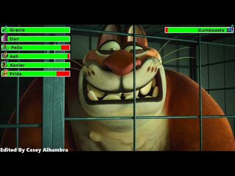 Видео: Ночь Зоопокалипсиса (2025) Сцена в ветеринарной станции с полосками здоровья