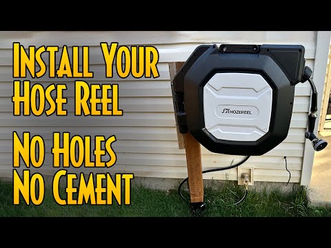 Видео: Как установить шланговую катушку на газонный столб 4x4, не требующий вкапывания | Простое улучшен...