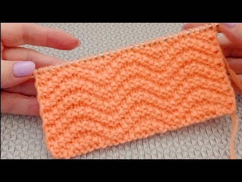 Видео: Теневой узор спицами поворотными и круговыми рядами.