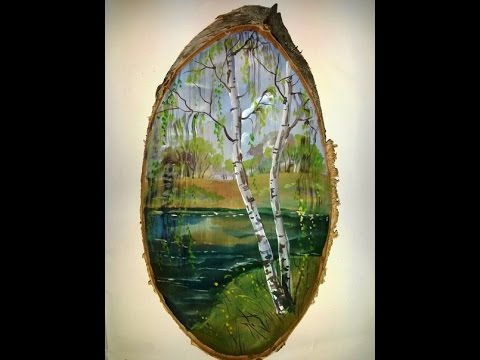 Видео: Пейзаж. Акварель на спиле