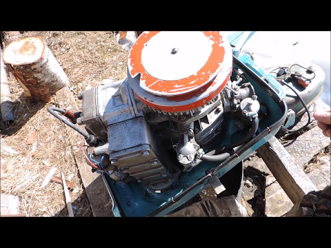 Видео: Лодочный мотор Привет 22, после трехгодовалой спячки.