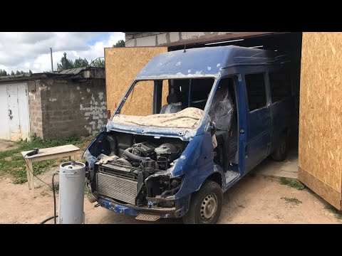 Видео: Body repair MB Sprinter. Part 2. Кузовной ремонт MB Sprinter. Часть2. Покраска.
