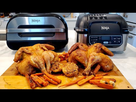 Видео: Оригинальный гриль Ninja Foodi против Ninja Foodi Smart Grill XL Spatchcock Chicken Battle