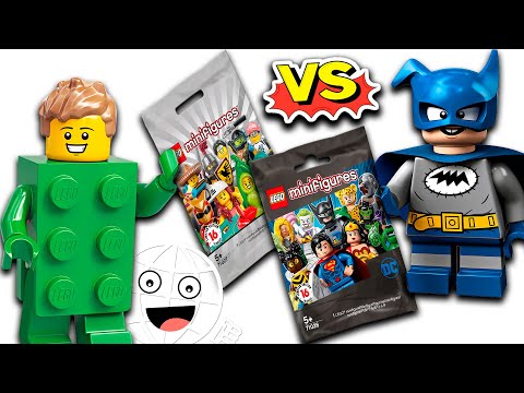 Видео: ЛЕГО БИТВА! Minifigures Серия 20 VS DC Super Heroes Series LEGO