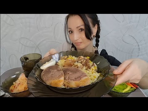 Видео: Плов🇺🇿Салаты💦Ответы на⁉️#mukbang#kristinakiss#food#