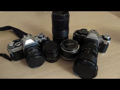 Видео: Сравнение Canon AE-1 Program и AE-1 + оптика