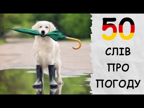 Видео: Вчимо 50 німецьких слів про погодні явища, температуру, прогноз погоди. Німецька з нуля, урок №29