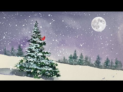 Видео: Идея рождественской елочной открытки для начинающих