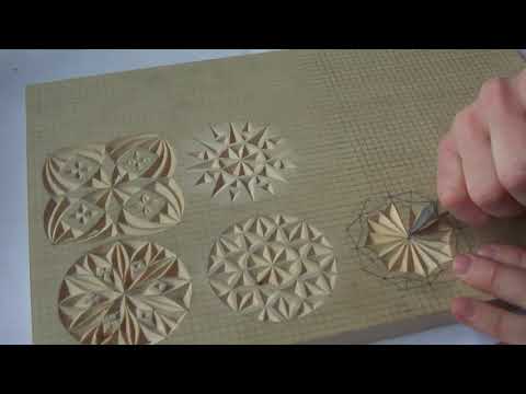 Видео: Геометрическая резьба по дереву. Урок 21 (geometric wood carving)