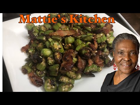 Видео: Жареный южный бамия с беконом и луком | Mattie’s Kitchen