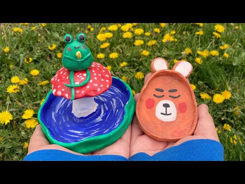 Видео: леплю милые тарелочки из глины