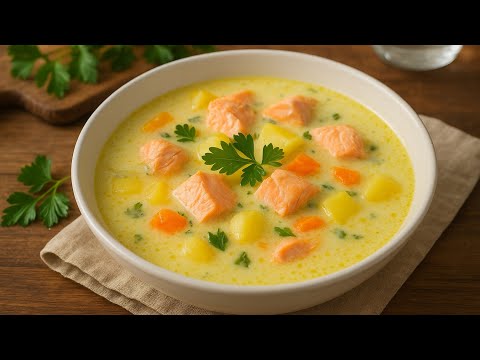 Видео: Суп из лосося — просто и вкусно!