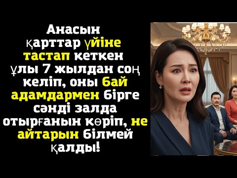 Видео: Анасын қарттар үйіне тастап кеткен ұлы 7 жылдан соң келіп, оны бай адамдармен бірге сәнді залда