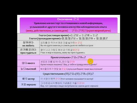 Видео: Изучаем корейский язык. Окончание 군요 / Learning Korean. Ending 군요