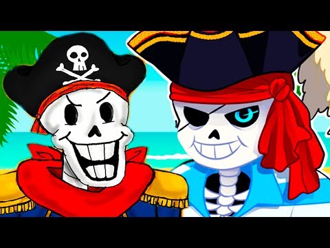 Видео: САНС И ПАПАЙРУС - КОСТЛЯВЫЕ ПИРАТЫ! - Undertale: Oceantale