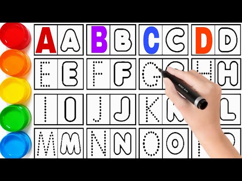 Видео: ABC для детей | Как рисовать и раскрашивать буквы от А до Я для детей легко | Фонетическая песня |