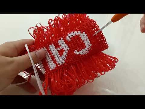 Видео: Именная мочалка. Ровная надпись на мочалке.