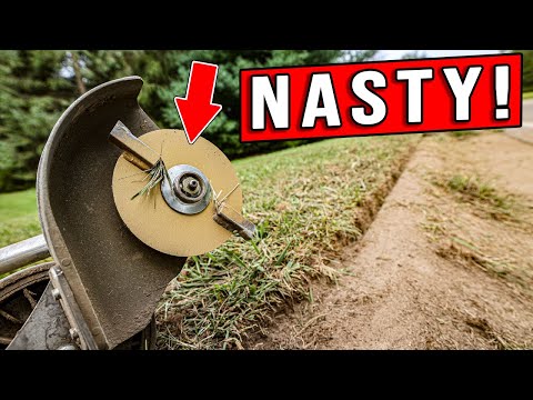 Видео: САМАЯ УДОВЛЕТВОРИТЕЛЬНАЯ РАБОТА ПО ОКРУЖЕНИЮ ЗАРОСШЕЙ ТРАВЫ (4 дюйма зарослей, но этот инструмент...