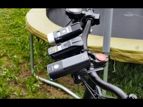 Видео: Велофары Fenix BC30R 2017, Nitecore BR35, Gaciron V9D-1800. Обзор, сравнение, тест в темноте