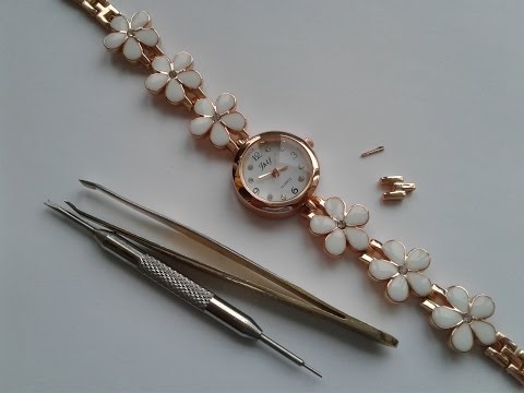 Видео: как снять звено с браслета часов, как уменьшить браслет часов