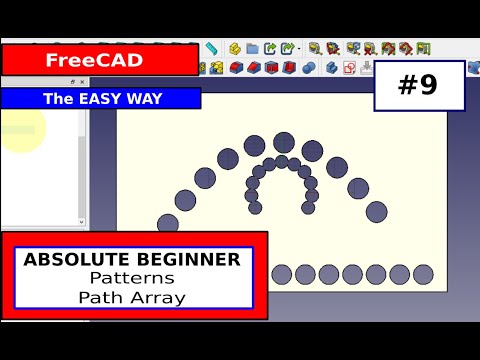 Видео: FreeCAD для начинающих #9 Линейные и полярные узоры с массивами путей