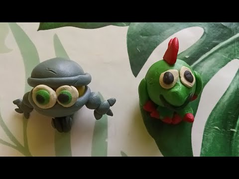 Видео: Лепим Би-Би и Хрума из мультика "Смешарики".
