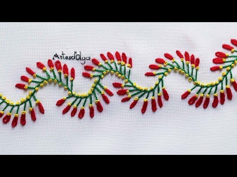 Видео: Рождественская вышивка: декоративные швы