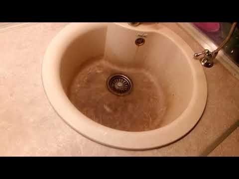 Видео: Секундное средство для чистки раковины из искусственного камня.