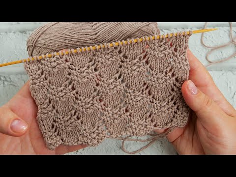 Видео: Ребристый ажурный узор спицами ⛱︎ Free knitting pattern